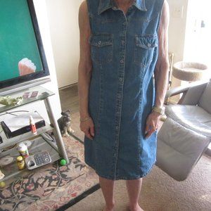 Denim dress sleveless SZ 12